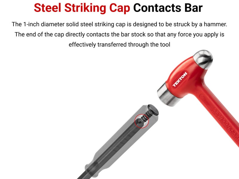 Tekton بار برغي بقبضة مائلة بطول 25 بوصة من تيكتون مع غطاء ضارب | LSQ42025 - Image 4